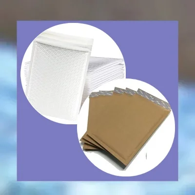 White And Brown Paper Bubble Envelopes And Rolls